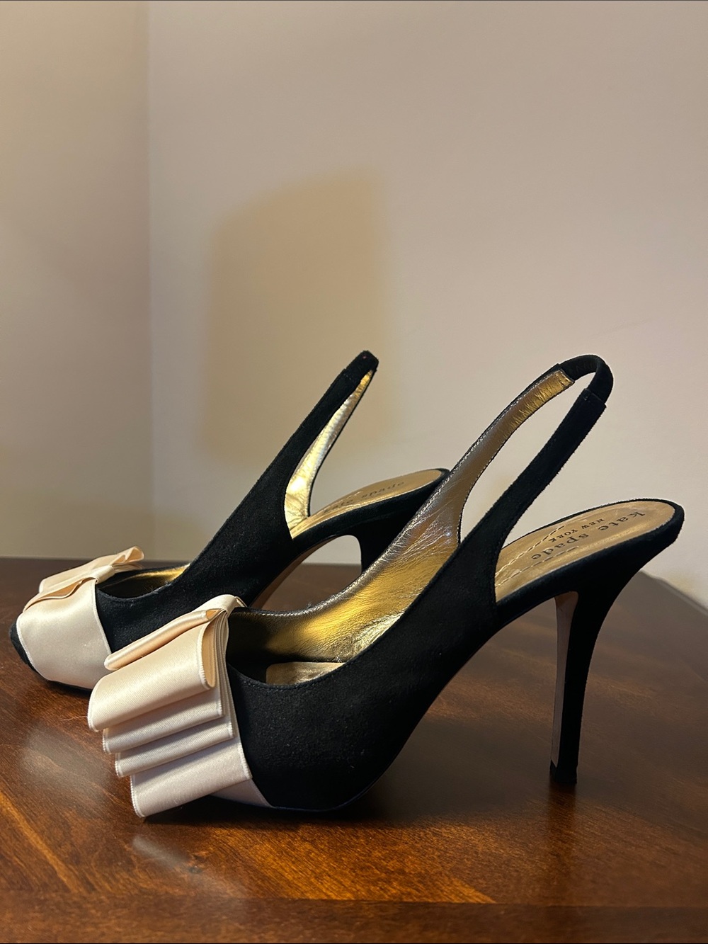 kate spade Suede Slingback Ribbon Heels